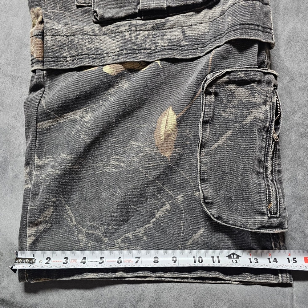 Akira Convertible Cargo Pants Grey Leaf Camo Wide Leg 100% Cotton 24JWHJ7779 XL - Picture 14 of 16